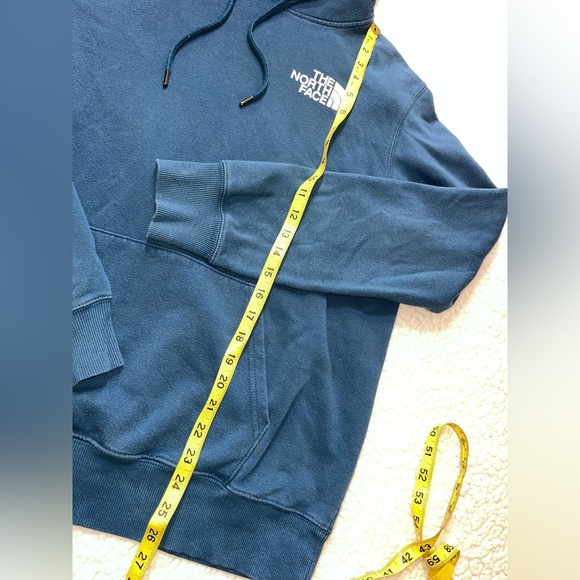 North Face Hoodie Blue Sweatshirt Mens Medium - Picture 4 of 6